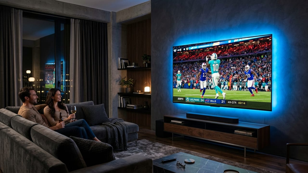 US IPTV live sports streaming in 4K UHD on modern smart TV with zero buffering