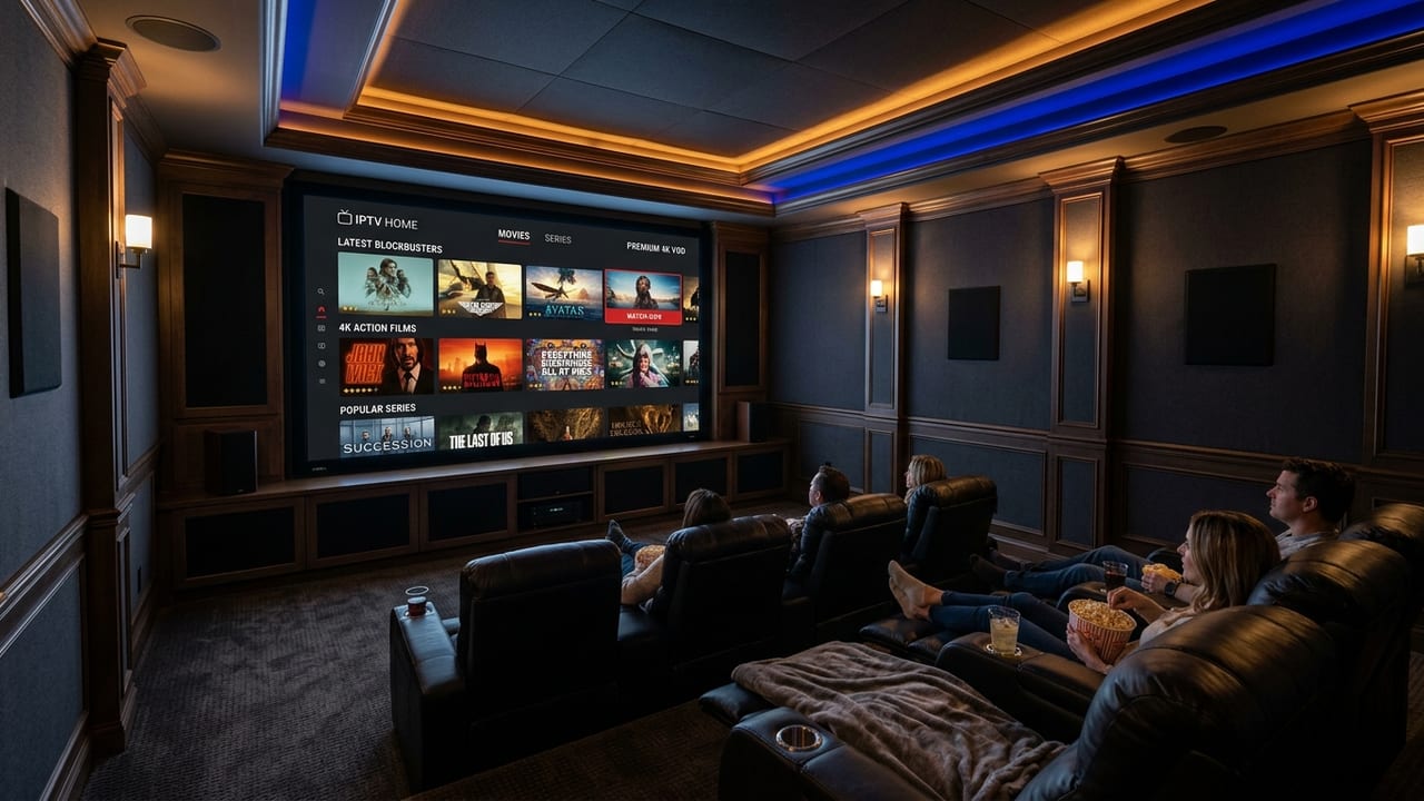 US IPTV Video On Demand streaming latest movies and series in luxury home cinema